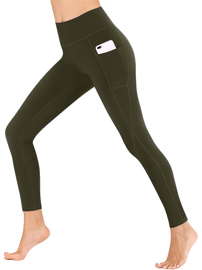 4-Pack Women'S High Waist Leggings - Ultra Soft Yoga Pants for Fitness And Everyday | Medium Stretch, All-Season | Black/Gray/Purple/Burgundy
