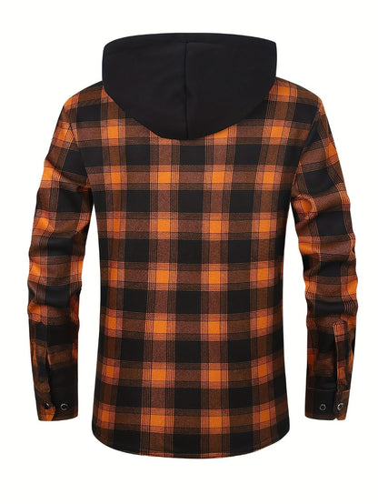 Men's Versatile Fleece Plaid Sweatshirt Everyday 621
