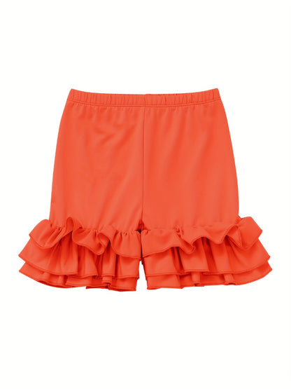 Girls' Solid Color Shorts - Summer 9189