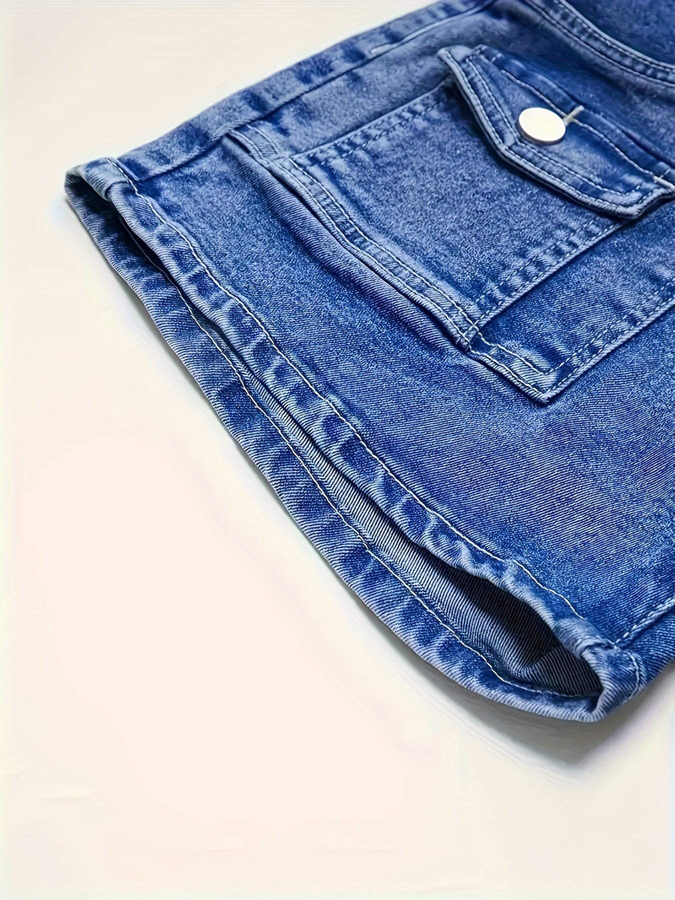 Women's Blue Denim Utility Pants - product view 8