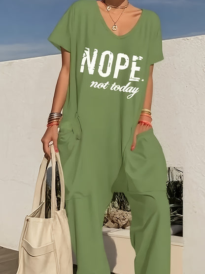 Three Colors Women'S V-Neck Loose-Fitting Romper Featuring Pockets - Casual Solid Ideal for Spring/Summer, Comfortable And Fashionable, Women'S Jumpsuits And Rompers