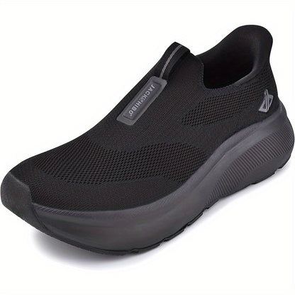 Mens Slip In Free Up Hands Shoes Wide Toe Box Walking Sneakers Cushioned Thick Zero Drop Sole