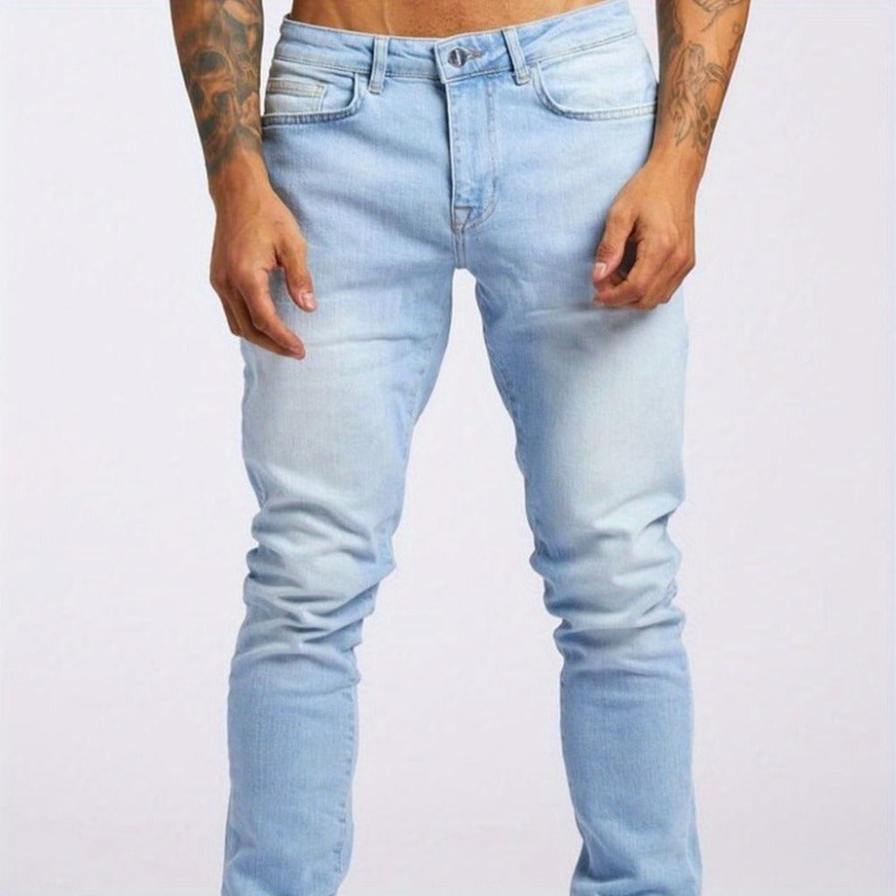 Men's Slim Fit Jeans - Classic Wash Clean Finish Travel 374501
