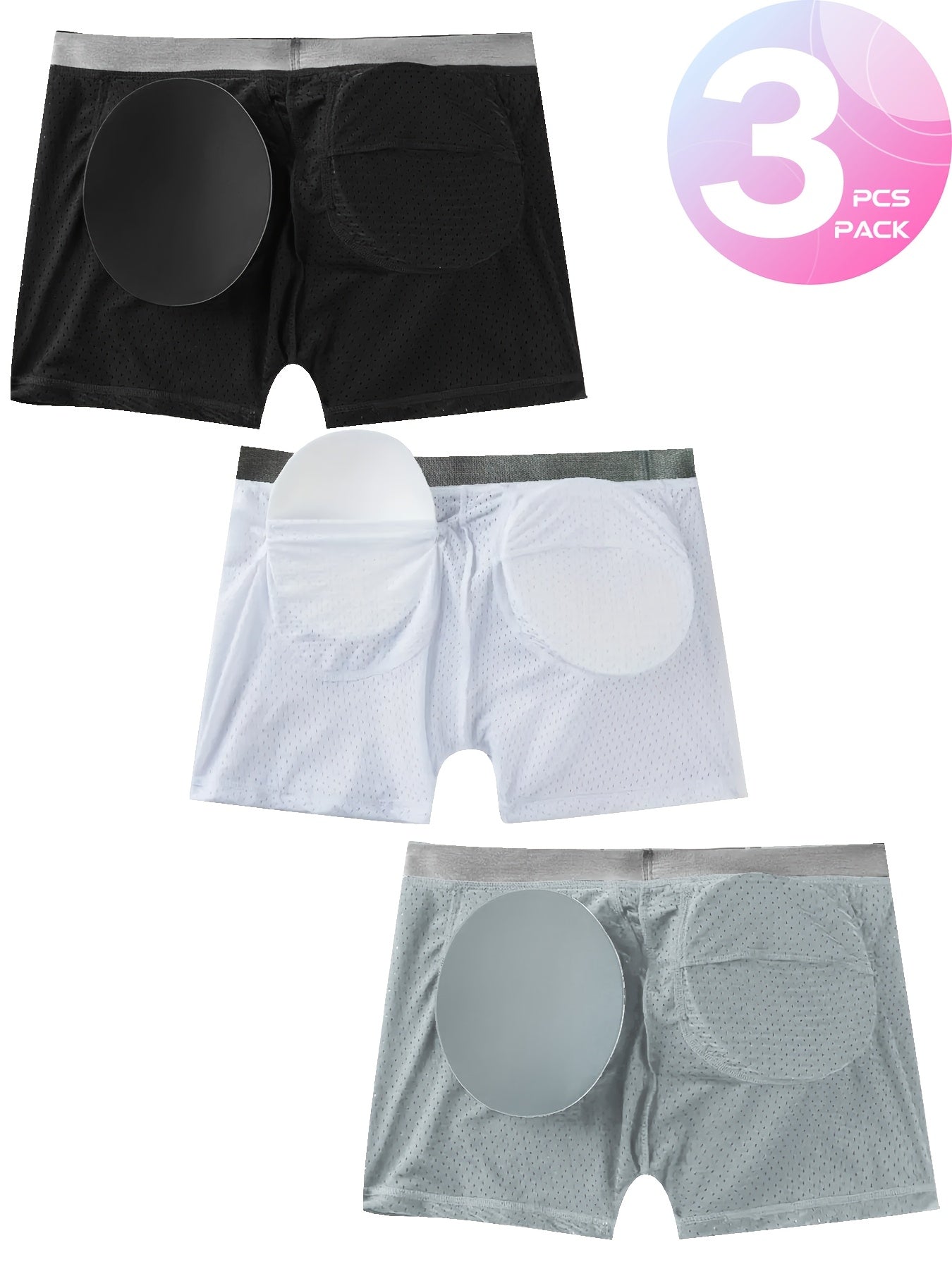 New Men'S Boxers Featuring Butt Pads, Made from Breathable Mesh, Designed for Comfort And Elasticity, Perfect for Lounging at for home
