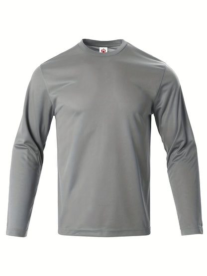 5pcs Men's Casual Sports T-shirt, Breathable And Quick Drying, Suitable for Work Clothes, Fishing Clothes, Construction Site Clothes, Team Building Clothes