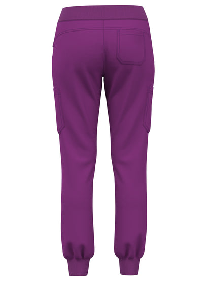 Scrub Pants for Women Jogger Pants with 5 Pockets Rib Waistaband Light Ultra Soft 4 Way Stretch 423