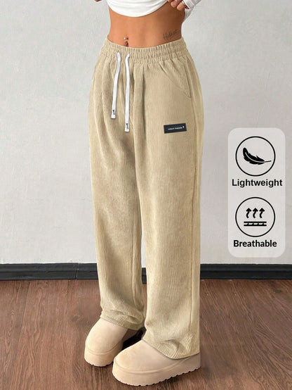 Women's Khaki Polyester Pants - product view 12