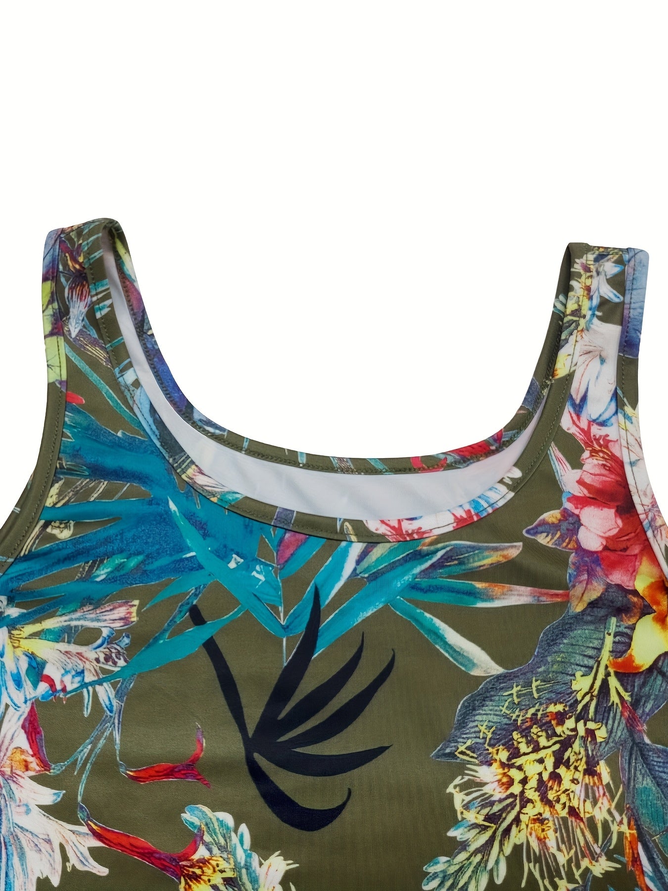 Spring/Summer Women'S Casual Elegant Floral Print Tieless Sleeveless Blouse Style Women'S Dress With Long Skirt, Suitable For Casual Outings, Home, Shopping, Parties
