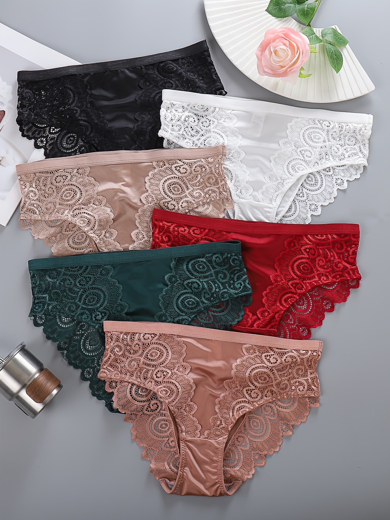Women's Mixed colors Floral Underwear - product view 6