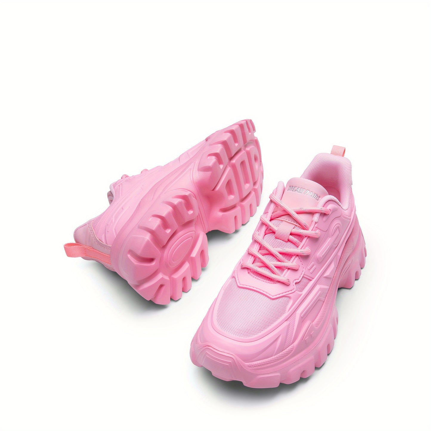 Stylish Chunky Sneakers for Ladies, Featuring Bold Platform Design And Comfortable Lace-Up Style., Women Shoes