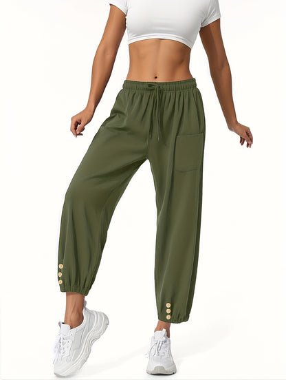 The 2026 New 3pcs Loose High-waisted Button- Pants, 9-inch Pants, Wide-leg Pants, Unisex Style With Pockets, Convenient For Going Out. Casual Trousers, With A Loose-fitting Waist