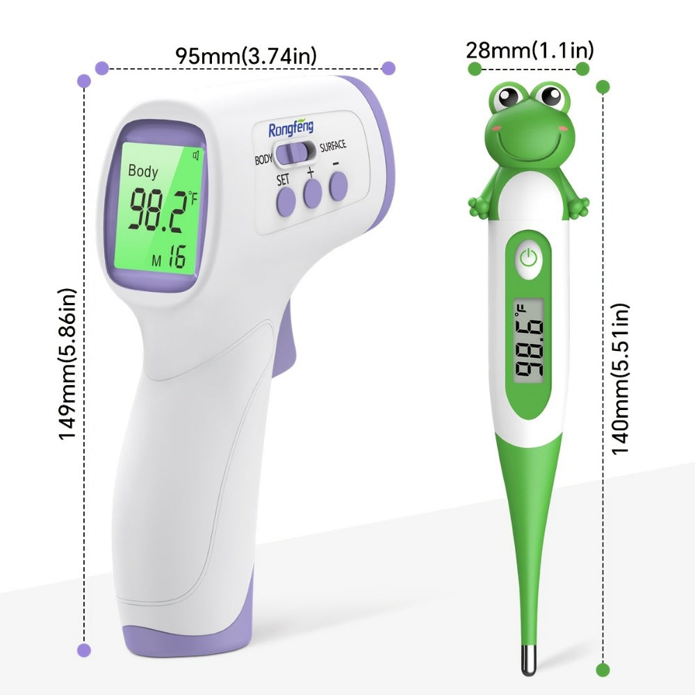 Infrared Forehead Thermometer - LCD Display, Memory and Silent Mode