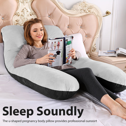 Extra-Large U-Shaped Pregnancy Pillow - Removable Cover and Full-Body Shape – main product image