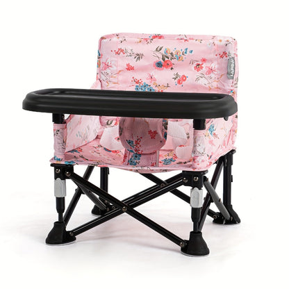 Portable Baby Chair - Foldable Tray Camping Seat