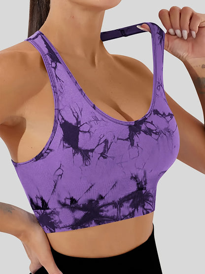 Women'S Sports Tie-Dye Seamless Underwear and Shorts Suit