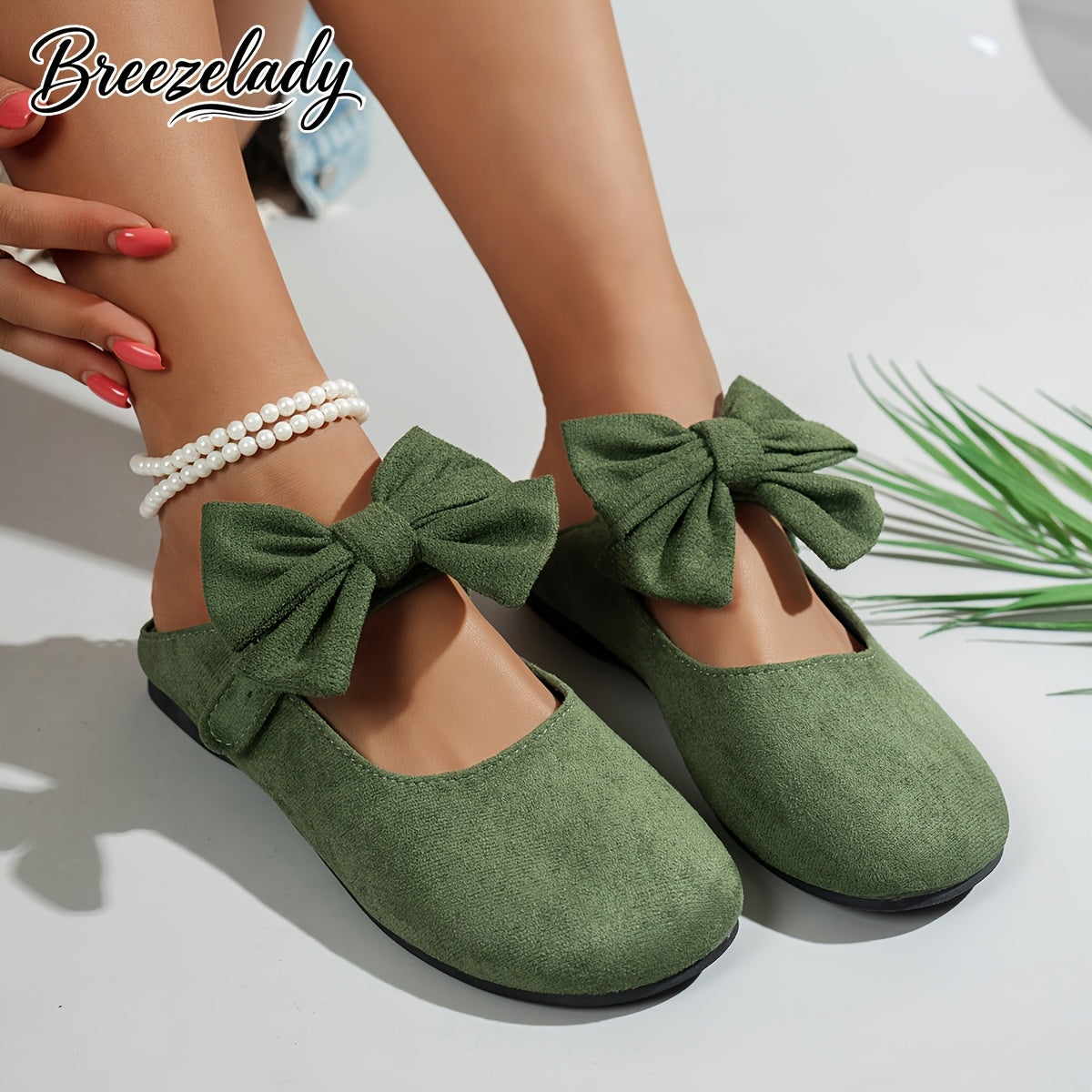 Old Beijing Cloth Shoes Mother'S Shoes New Genuine Metal Buckle Bow Single Shoes Black Work Shoes Soft Sole Comfortable Work Shopping Shoes, Women Shoes