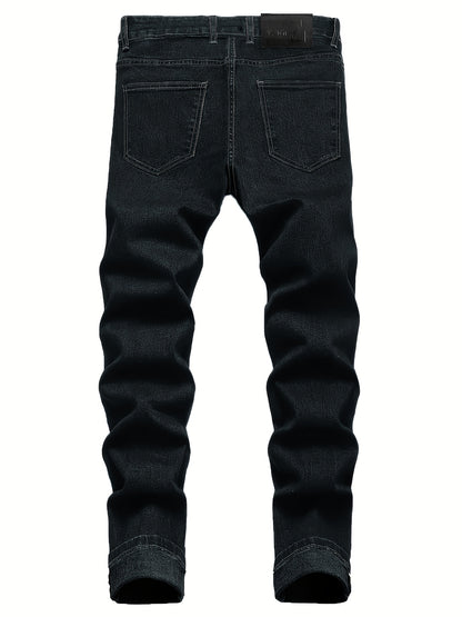 3 Pack Men'S Slim Fit Denim Jeans - Stretch Comfort, Trendy Streetwear Style, Fashion Casual Trousers