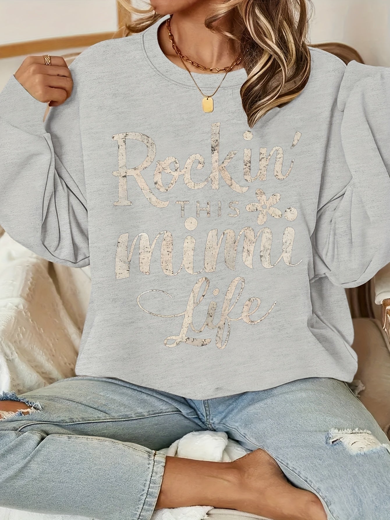 Floral Rock Style Mimi Life Women'S Sweatshirt
