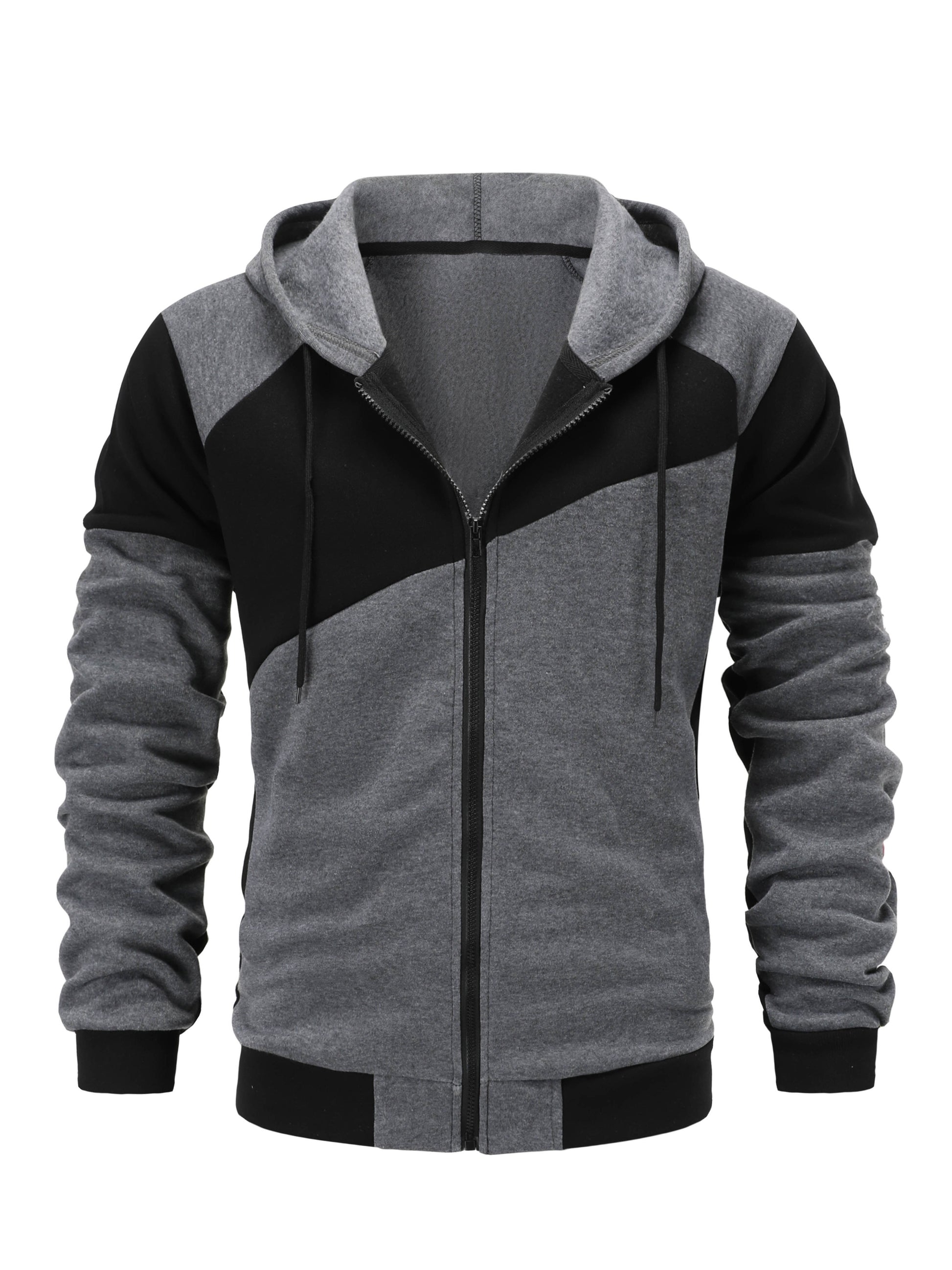 Men's Dark Gray Polyester Jacket - product view 10