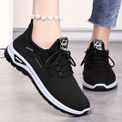 Women's Walking Shoes – Breathable Mesh Cushioned Comfort for Everyday Wear