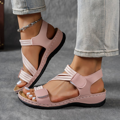 Women'S Platform Wedge Sandals, Fisherman'S Shoes, Featuring a Peep-Toe Design With, Solid Color Comfortable Low-Heeled Strap Sandals, Perfect for Everyday Commuting., Women Shoes