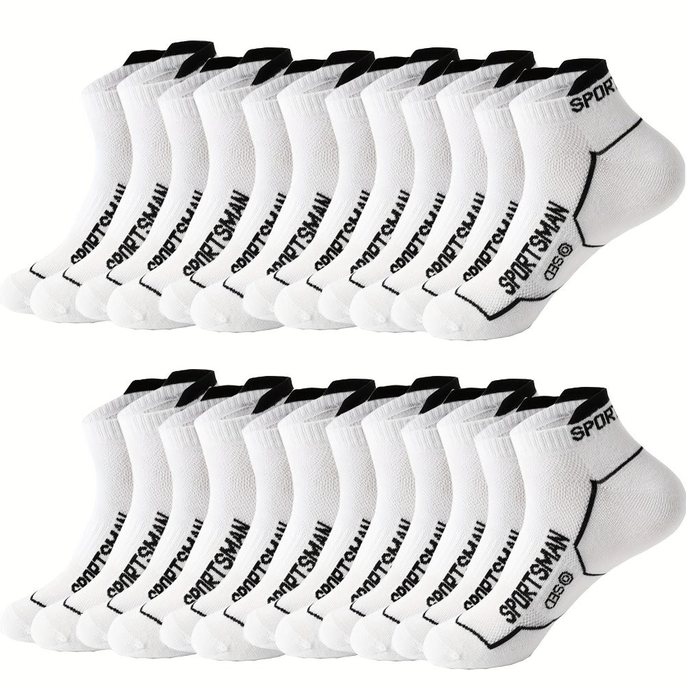 Men's Athletic Ankle Socks - 12-Pair Pack