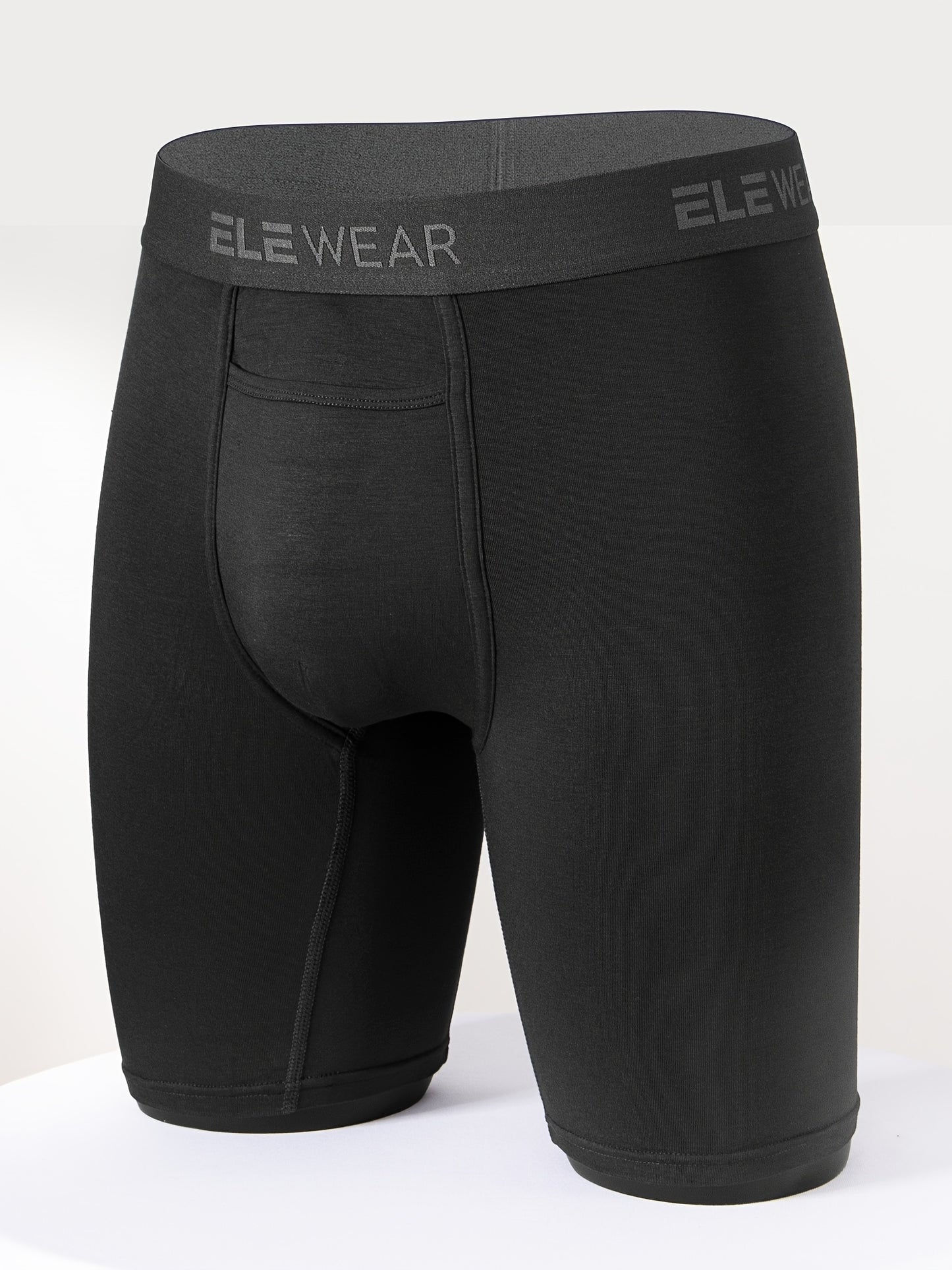 Men's Long Modal Underwear Top Opening Moisture Wicking Soft and Comfortable Extended Sports Underwear Boxer Brief