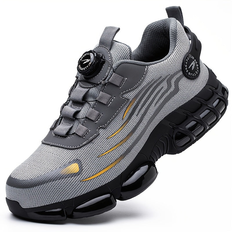 Steel Toe Work Shoes Man Slip Resistant Abrasion Resistant Construction Working Boots Comfortable Breathable Sneaker