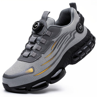 Steel Toe Work Shoes Man Slip Resistant Abrasion Resistant Construction Working Boots Comfortable Breathable Sneaker