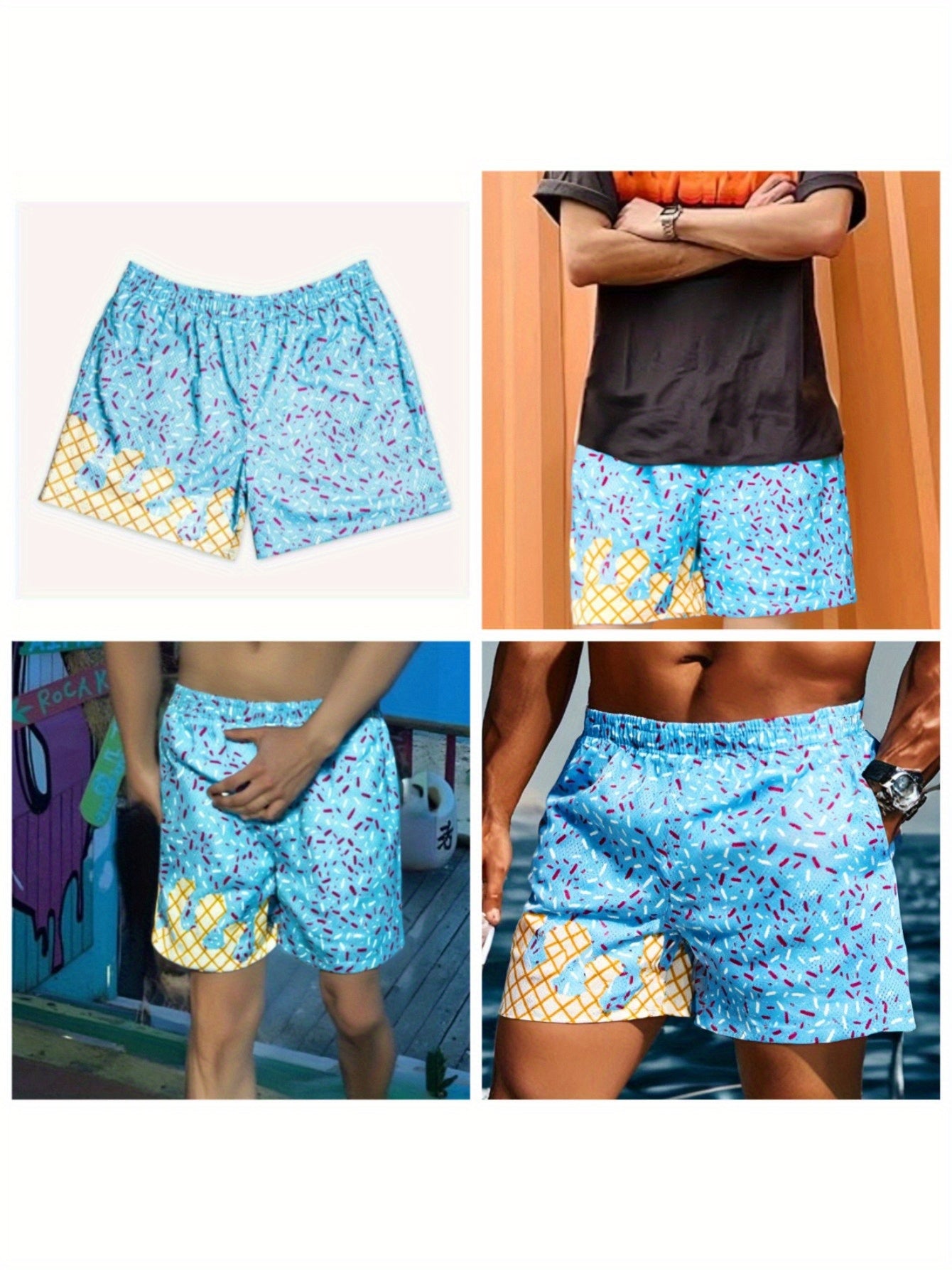 Baseball Ice Cream Teen Shorts Teenager'S Paisley Graphic Shorts Sports Basketball Headscarf Shorts Running Street Y2K Side Pull Belt for Outdoor, for Teenager, For Teenager