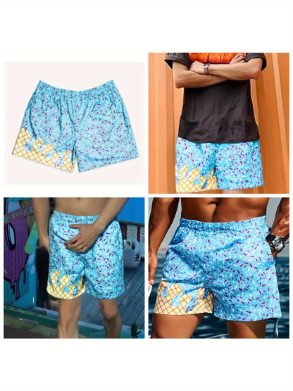 Baseball Ice Cream Teen Shorts Teenager'S Paisley Graphic Shorts Sports Basketball Headscarf Shorts Running Street Y2K Side Pull Belt for Outdoor, for Teenager, For Teenager