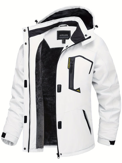 Women's Winter Ski Jacket - High Quality Soft-shell Hooded Jacket Windproof Detachable Hood Multi-pockets Warm Thickened Fleece Lined - Winter Outdoor Snow Sports Skiing Snowboarding Hiking Camping Daily Casual Wear Work Wear Rain Windbreaker