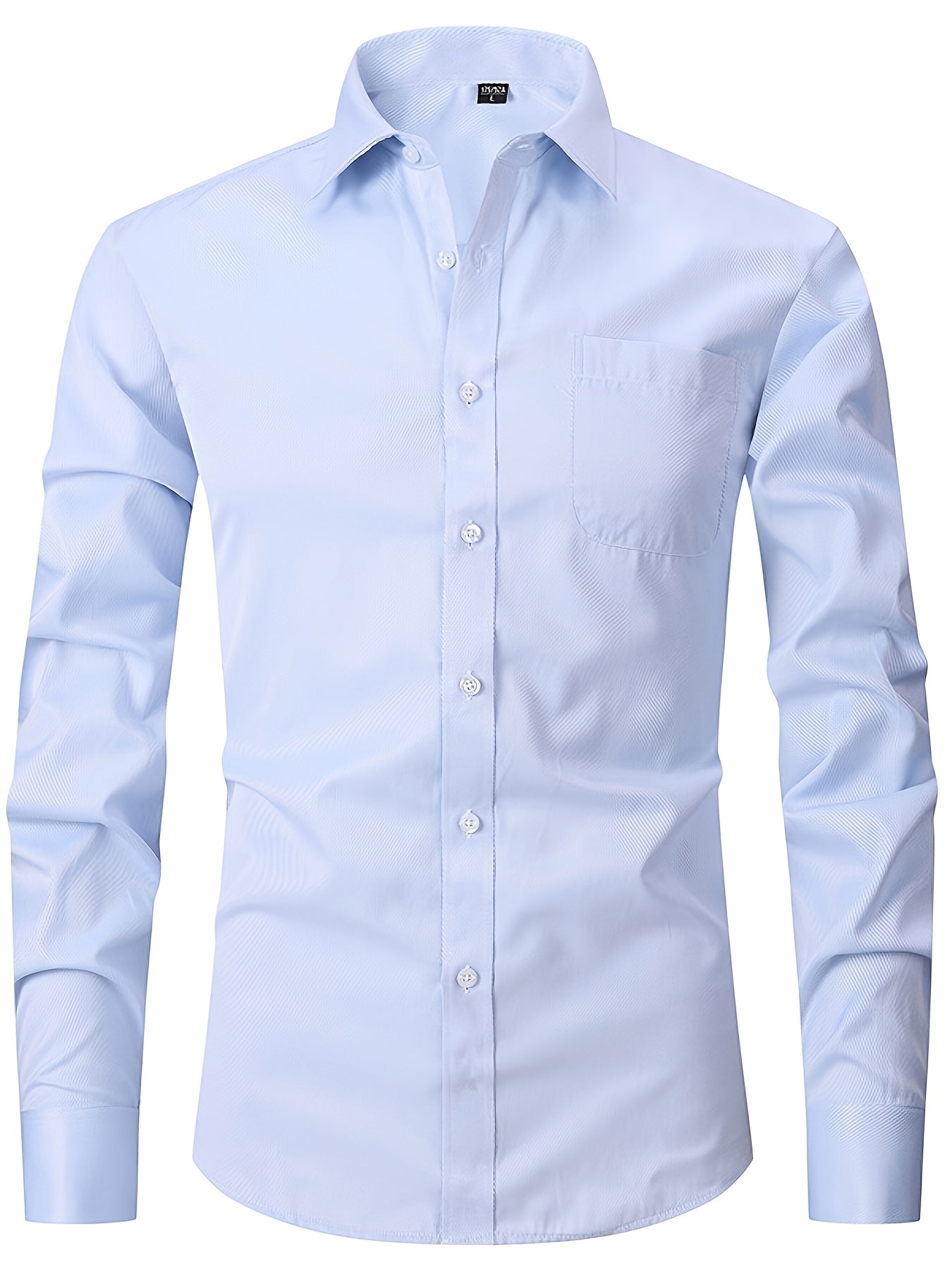 2025 New Men'S French Shirt Double-Barrel Sleeve Business Formal with Premium Cufflinks, Wedding Banquet Office Elegant Slim Fit