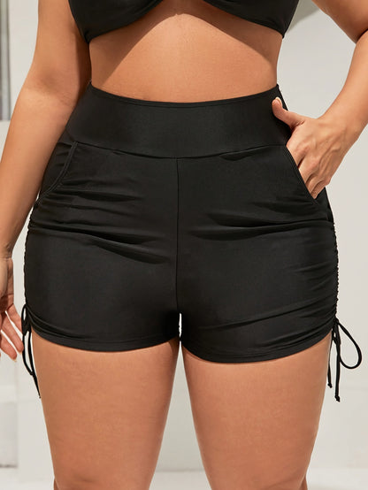 Women's Black Lace High-Waist Shorts - product view 9