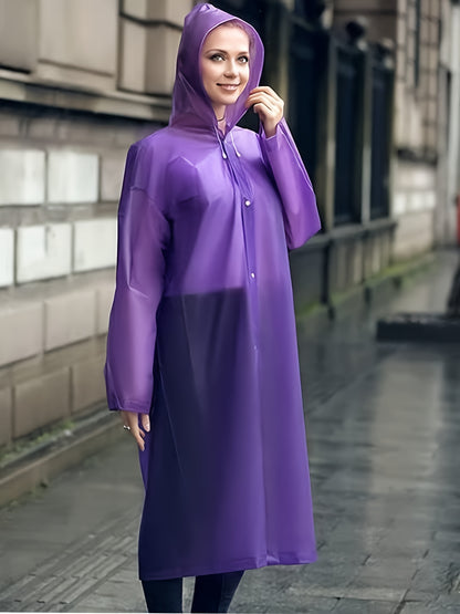 4pcs Reusable Adults Rain Ponchos Portable Raincoats For Women Men With Hood For - product view 23