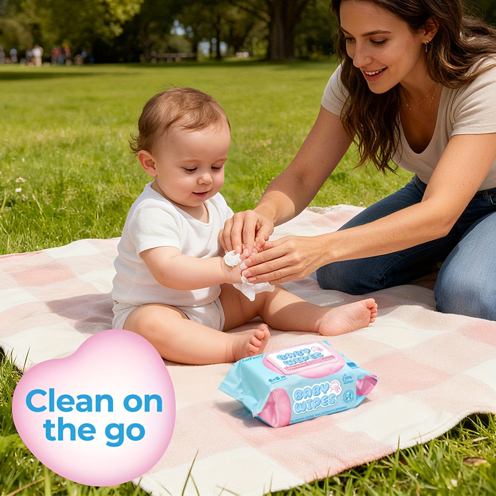 1/3/4/6/8 Pack Baby Wet Wipes for Infant Toddler, 99% EDI Pure Water No Fluorescent Agent Zero Additives for Sensitive Newborn Baby Clean Baby Face Hand & Mouth Butt Water Wipes Kids Cleaning Wipes Large Packing for Family Use Toilet Paper
