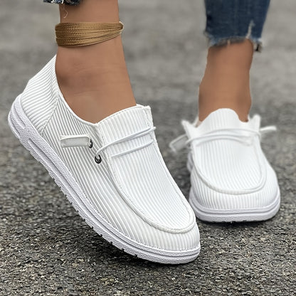 Women'S Slip On Loafers Casual Boat Shoes Lightweight Walking Sneakers Comfort Textured Flats With Arch Support For Everyday Wear Work Driving Travel No Tie Laces Breathable Upper Fashion Footwear All Season