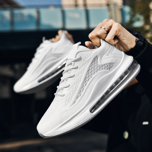Men's Sneakers, Fashionable Lace Up, Lightweight Anti Slip And Shock-absorbing Air Cushion, Comfortable And Breathable Men's Shoes, Fitness Tennis Shoes, Running Shoes For Men, Work Boots For Men,