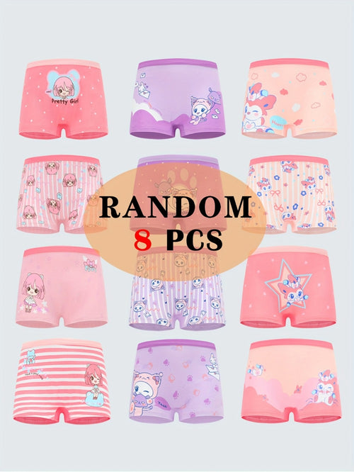 Girls' Boxer Briefs - 8-Pack Animal Print