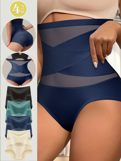 4 Pack Women Underwear Triangle Briefs with Snug Waist Fit, Ultra-Stretch Support, Invisible Under Clothes, Anti-Roll Waistband, Soft Touch Feel, Modern Cut, Stylish & Secure, Perfect for Daily Wear