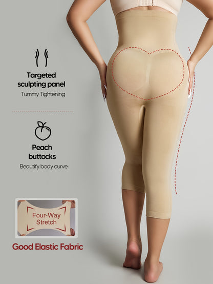 Solid High-Waisted Shaping Shorts Featuring an Anti-Slip Strip, Designed for Tummy Control And Butt Lifting. These Comfortable And Highly Elastic Shapewear Pieces Are Excellent for Abdominal And Hip Lifting