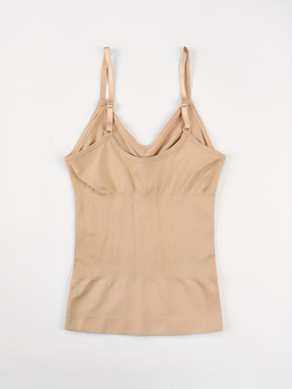 2pcs Women'S Waist Cinching Tank Top, Tight Fitting Waist Cinching Body Shaping Sleeveless Top With Adjustable Shoulder Straps, Body Shaping Tank Top