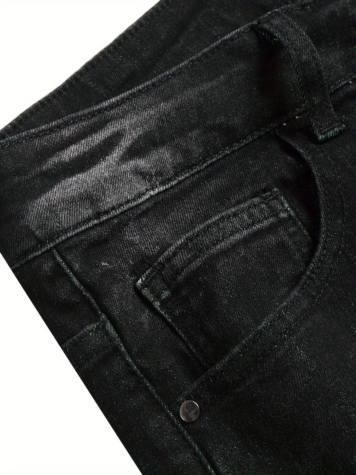 Black Green Hole Slimming Jeans Are Fashionable And Easy To Match