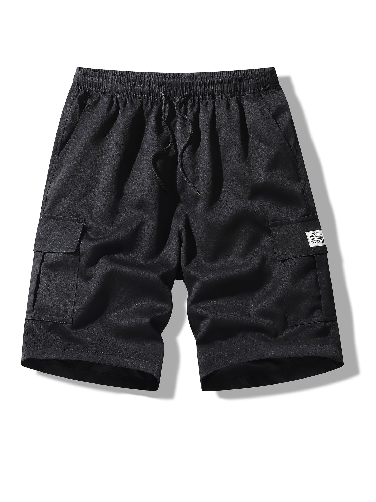 3pcs Men's Cargo Shorts, Casual Athletic Shorts - Multi-Pocket Ripstop, (Includes Wristband) Adjustable Waist (Black, Gray, Khaki) - Outdoor & Travel