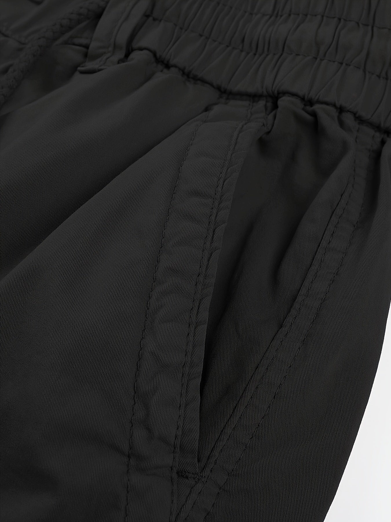 Solid Cargo Men's Casual Long Pants with Multiple Pockets AndButtons, Outdoor Hiking Camping Mountaineering