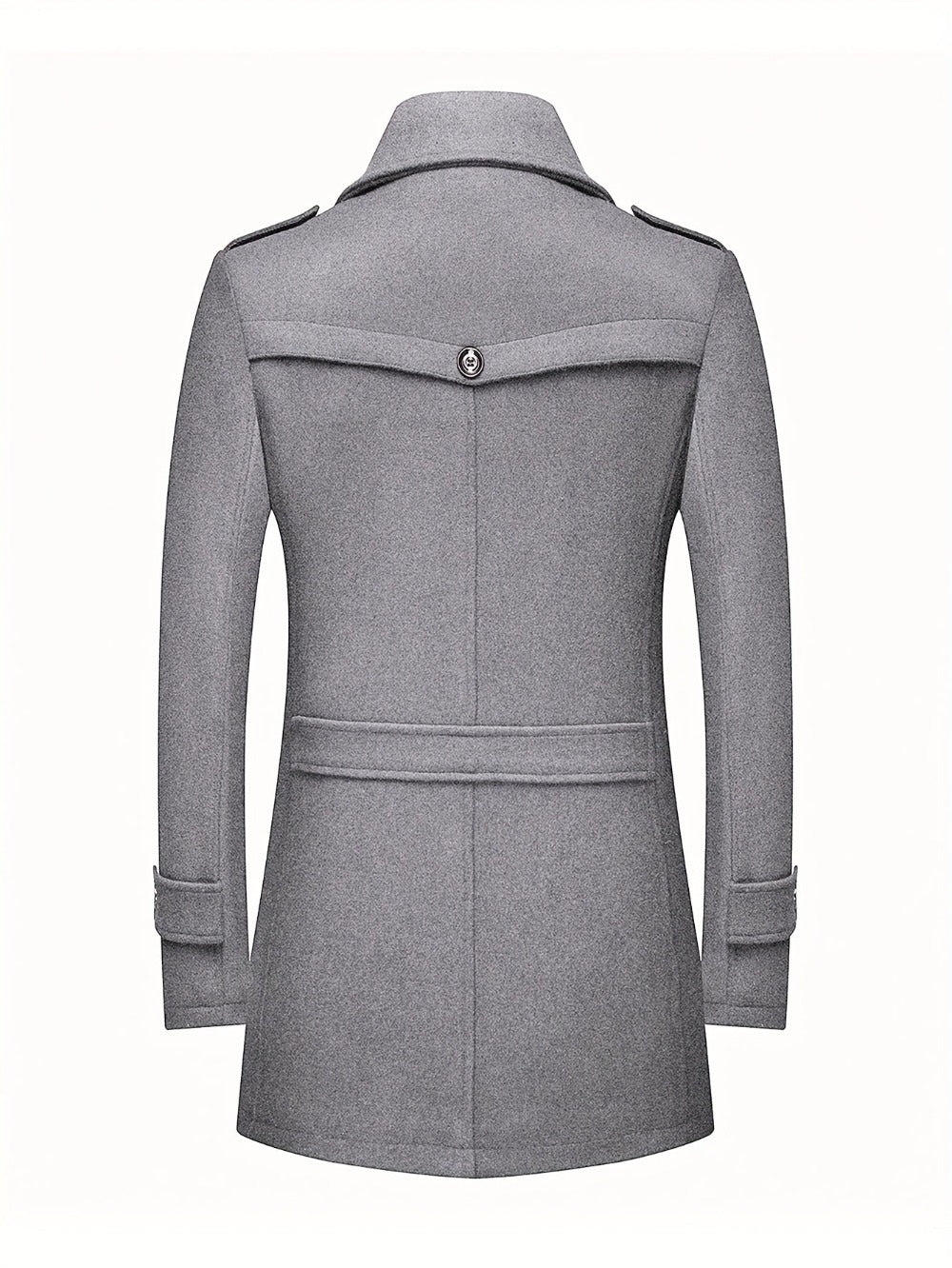 Men's Versatile Wool Blend Single-Breasted Coat