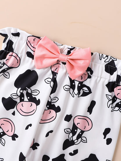 2 Sets Of Combination Children'S Suits, Fashionable Printed Hayi Girls' Suits, Newborn Baby Suits, for Outdoor