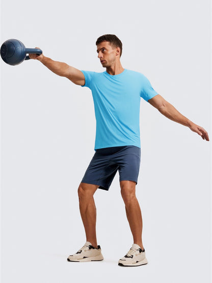 Set of 7 Men'S Quick-Dry Workout T-Shirts - Extremely Thin, Moisture-Absorbing Athletic Wear, Airy T-Shirts Ideal for Running, Weight Training, And Tennis - Lightweight Construction, Airy Fitness Tops, Breathable Material