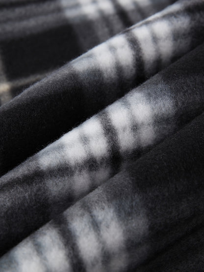 Men'S Heavyweight Fleece Hoodies Jacket - Full Zip Up Thick Sherpa Lined Flannel Plaid Shirt Jacket