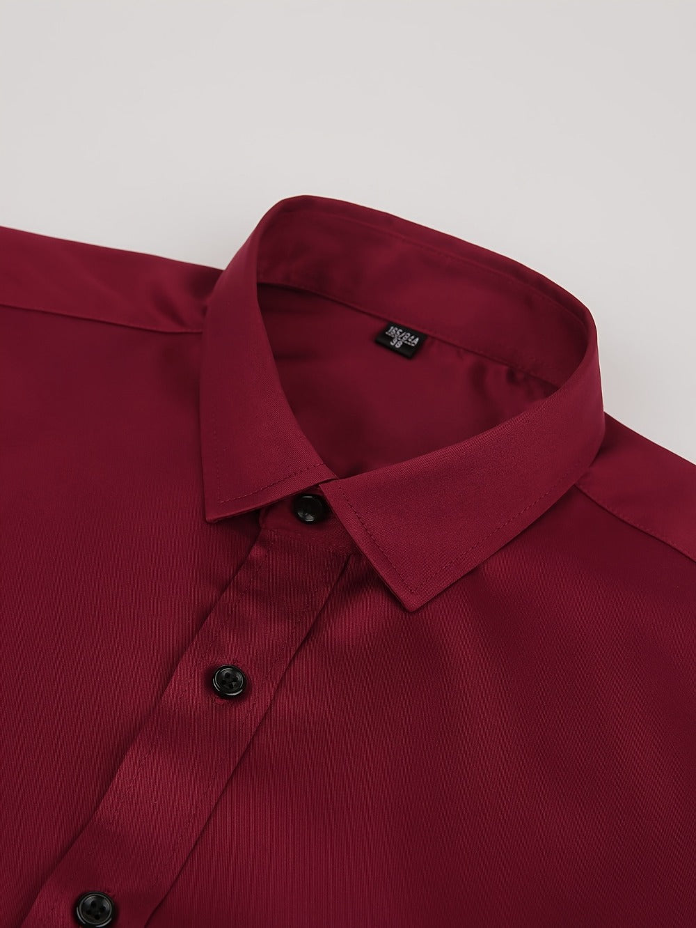 Men's Solid Color Dress Shirt - Classic Neck Short Sleeve 528165